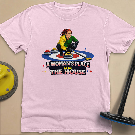 A Woman's Place is in the House Unisex Garment-Dyed Heavyweight T-Shirt
