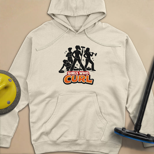 Girls Who Curl Unisex Midweight Hoodie