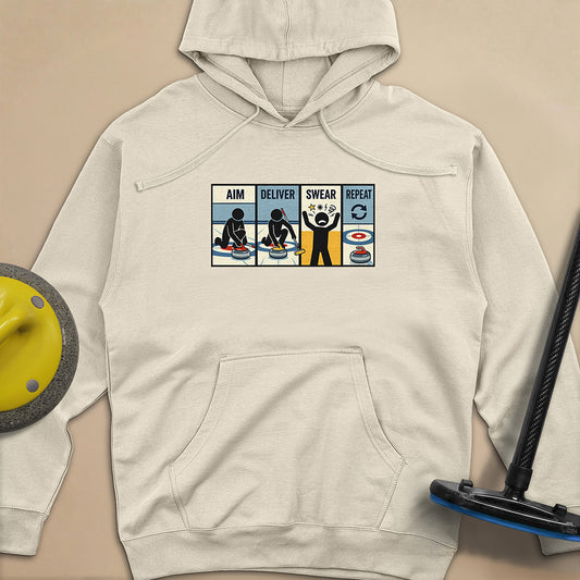 Aim Deliver Swear Repeat Unisex Midweight Hoodie