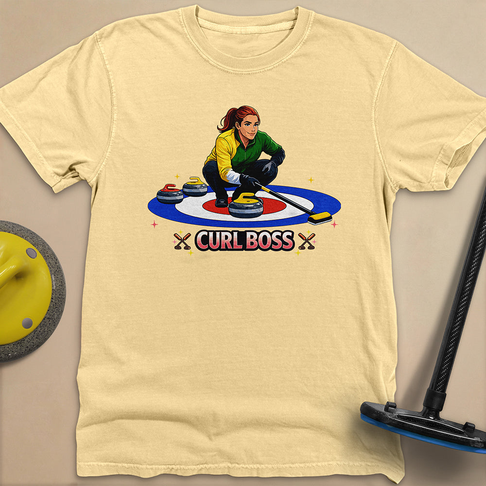 Curl Boss (C) Unisex Garment-Dyed Heavyweight T-Shirt