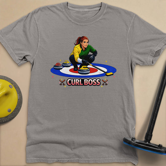 Curl Boss (C) Unisex Garment-Dyed Heavyweight T-Shirt