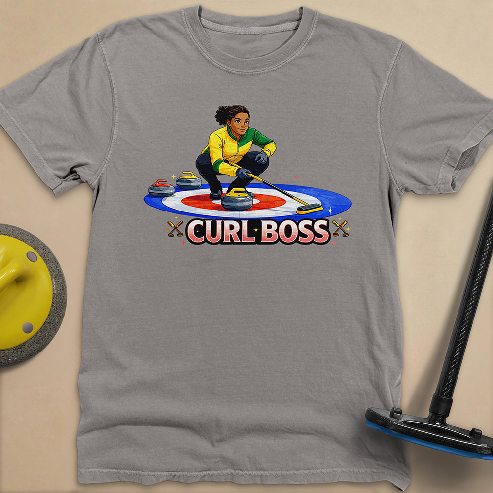 Curl Boss (B) Unisex Garment-Dyed Heavyweight T-Shirt