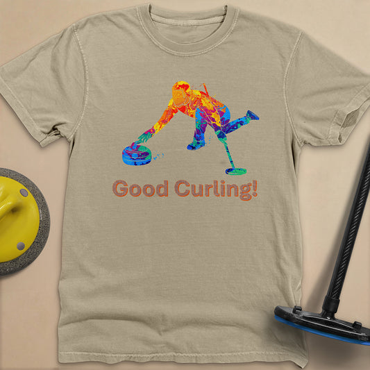 Good Curling Unisex Garment-Dyed Heavyweight T-Shirt