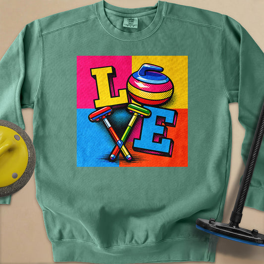 LOVE Unisex Garment-Dyed Sweatshirt