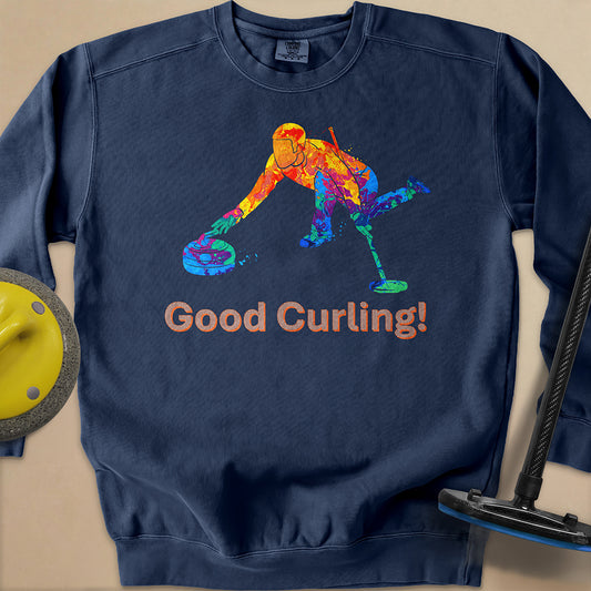 Good Curling Unisex Garment-Dyed Sweatshirt