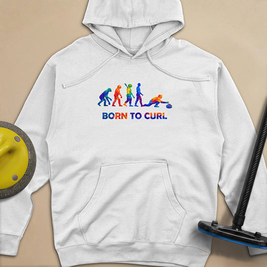 Evolution of Curling 2 Unisex Midweight Hoodie