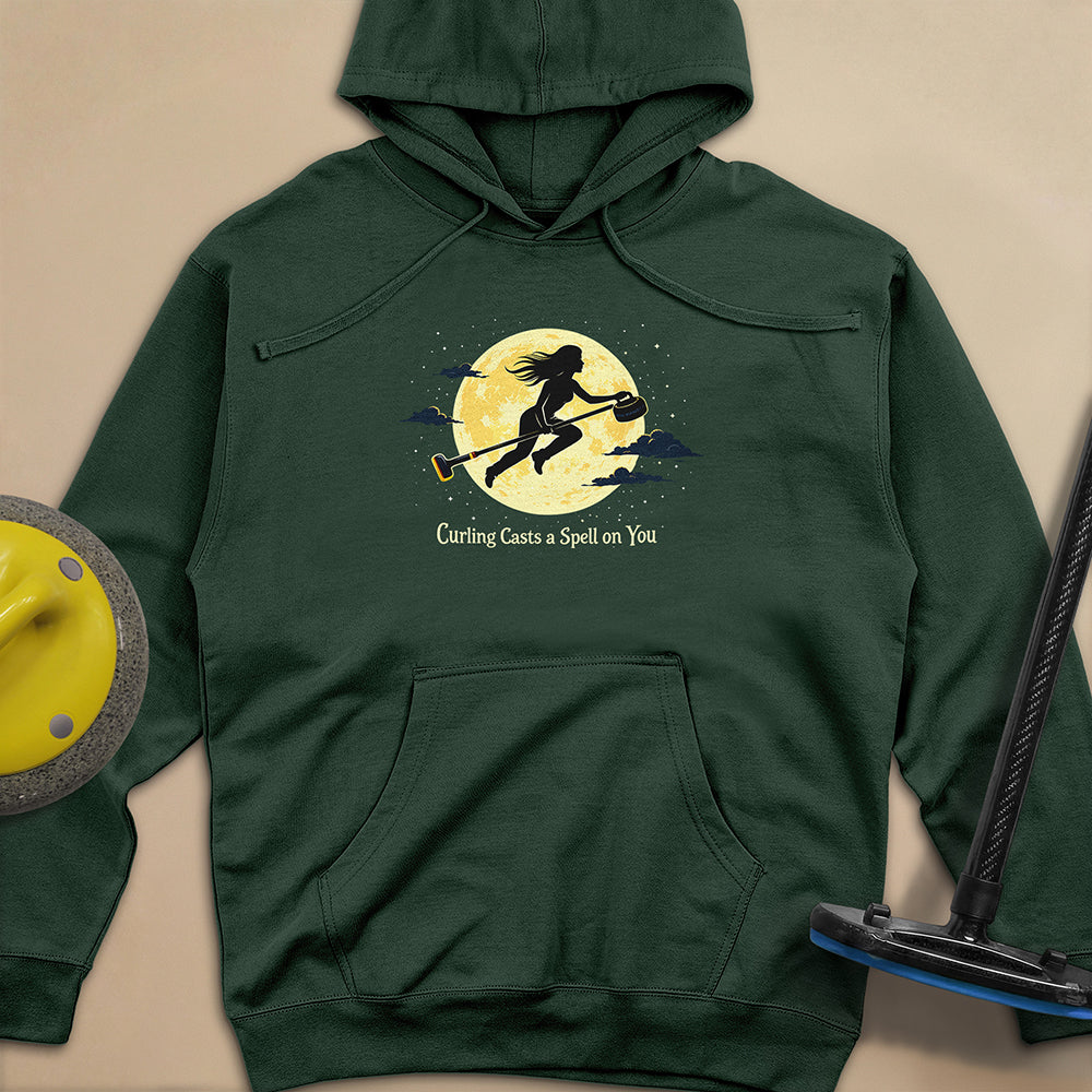 Curling Casts a Spell Unisex Midweight Hoodie