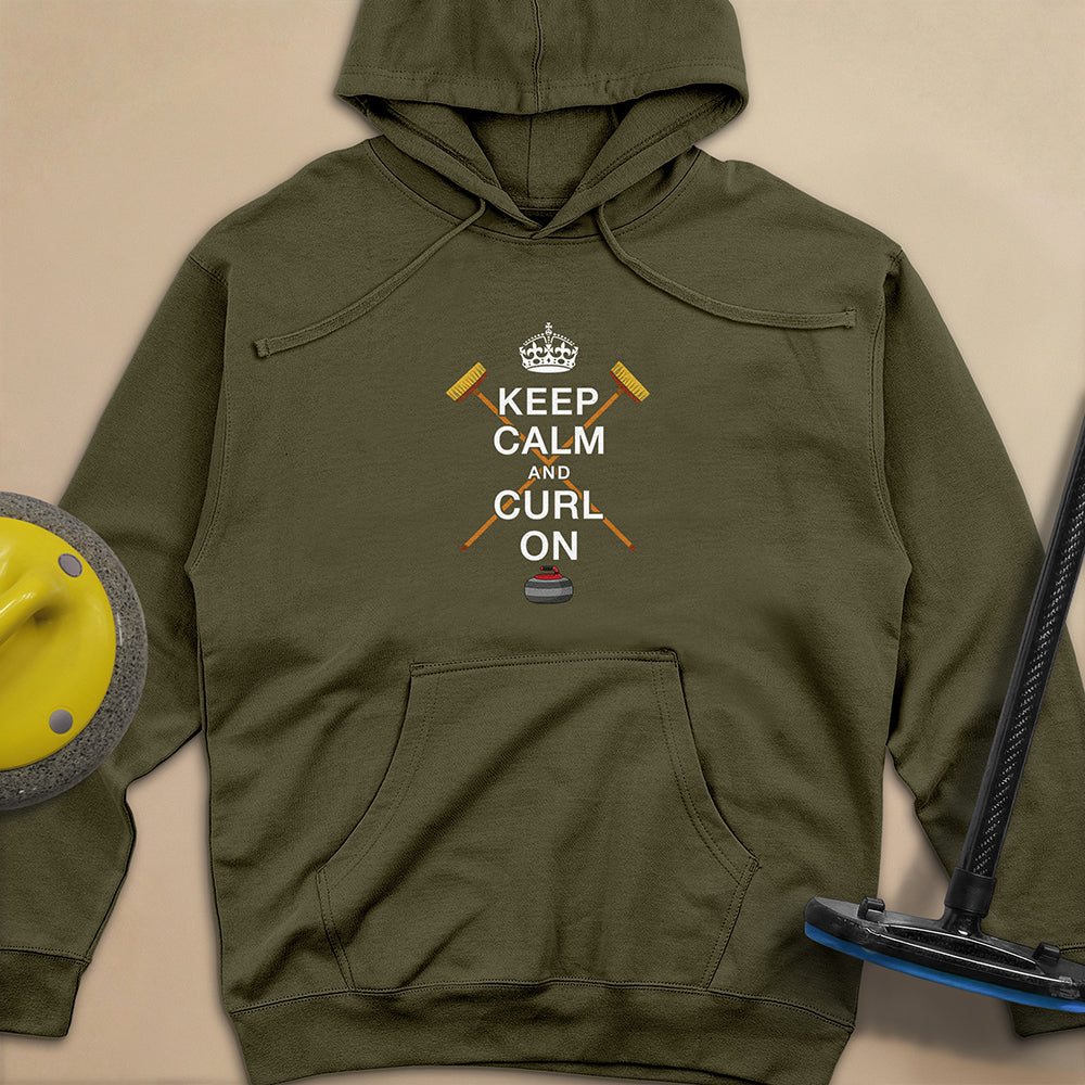 Keep Calm and Curl On Unisex midweight hoodie