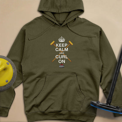 Keep Calm and Curl On Unisex midweight hoodie