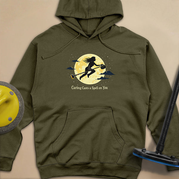 Curling Casts a Spell Unisex Midweight Hoodie