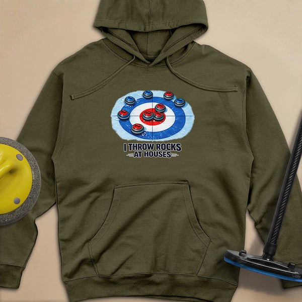 I Throw Rocks at Houses Unisex Midweight Hoodie