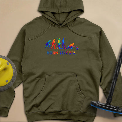 Evolution of Curling 2 Unisex Midweight Hoodie