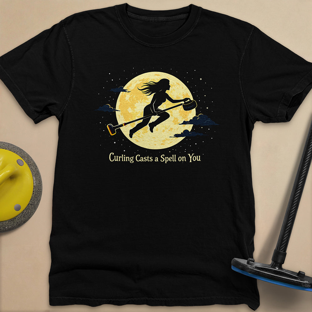 Curling Casts a Spell Unisex Garment-Dyed Heavyweight T-Shirt