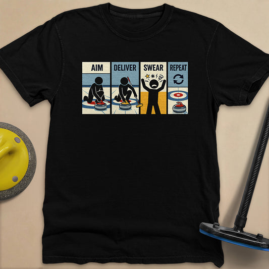 Aim Deliver Swear Repeat Unisex garment-dyed heavyweight t-shirt