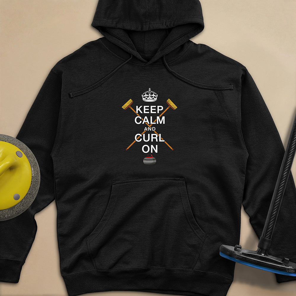 Keep Calm and Curl On Unisex midweight hoodie