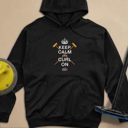 Keep Calm and Curl On Unisex midweight hoodie