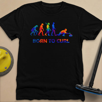 Evolution of Curling 2 Unisex Garment-Dyed Heavyweight T-Shirt