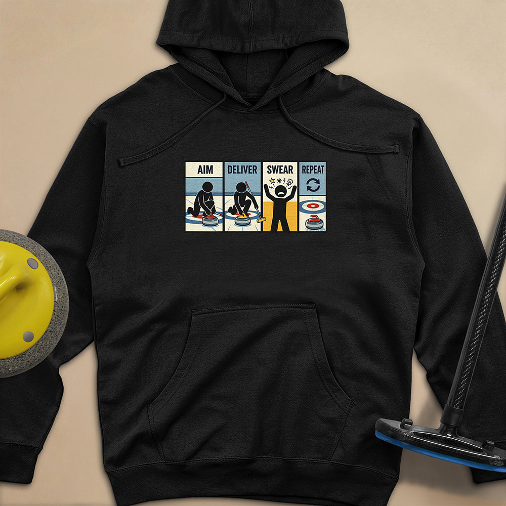 Aim Deliver Swear Repeat Unisex Midweight Hoodie