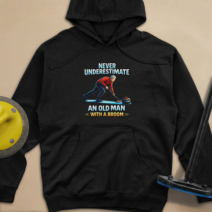 Dont't Underestimate and Old Man Unisex Midweight Hoodie