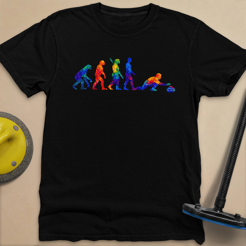 Evolution of Curling Unisex Garment-Dyed Heavyweight T-Shirt