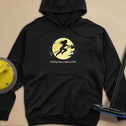 Curling Casts a Spell Unisex Midweight Hoodie