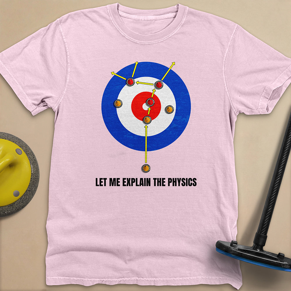 Physics in Curling Unisex Garment-Dyed Heavyweight T-Shirt