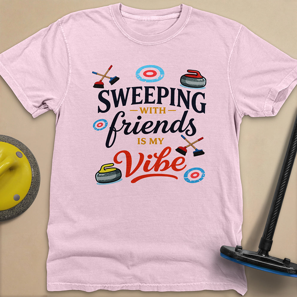 Sweeping With My Friends Unisex Garment-Dyed Heavyweight T-Shirt
