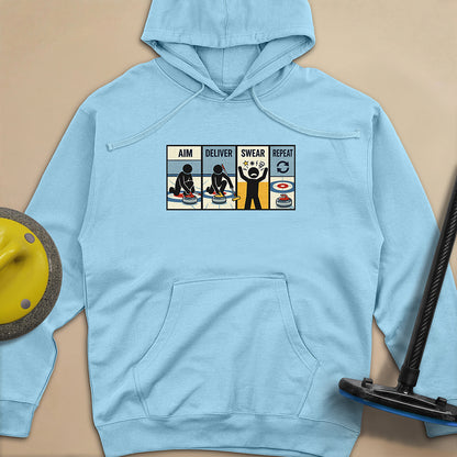 Aim Deliver Swear Repeat Unisex Midweight Hoodie