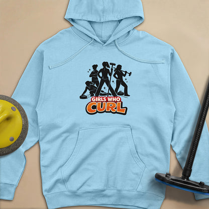 Girls Who Curl Unisex Midweight Hoodie