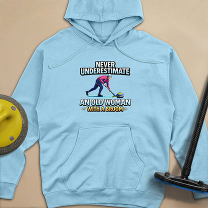 Don't Underestimate and Old Woman - Unisex Midweight Hoodie