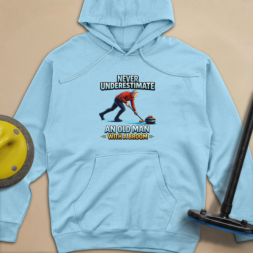 Dont't Underestimate and Old Man Unisex Midweight Hoodie