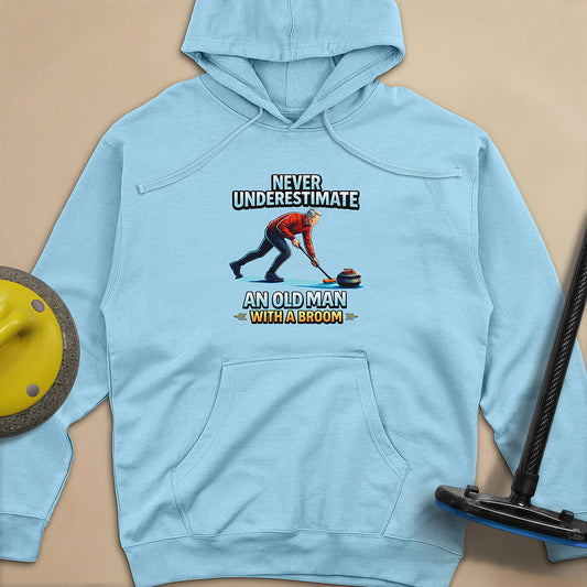 Dont't Underestimate and Old Man Unisex Midweight Hoodie