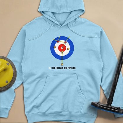 Physics in Curling Unisex Midweight Hoodie
