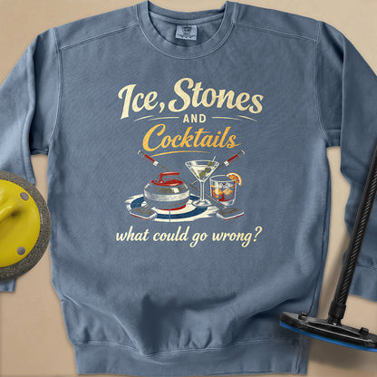 Ice, Stones and Cocktails Unisex Garment-Dyed Sweatshirt