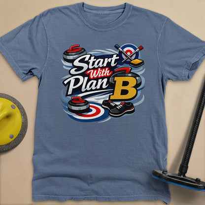 Start with Plan B Unisex Garment-Dyed Heavyweight T-Shirt