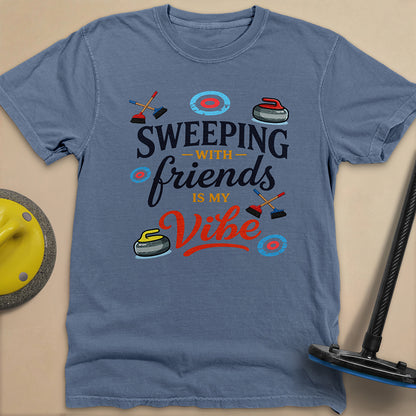 Sweeping With My Friends Unisex Garment-Dyed Heavyweight T-Shirt