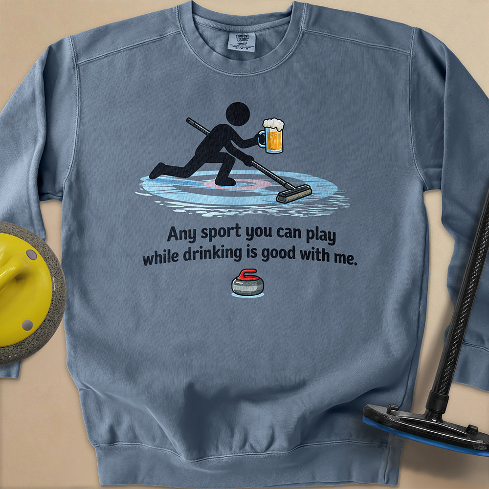 Drink and Play Unisex Garment-Dyed Sweatshirt