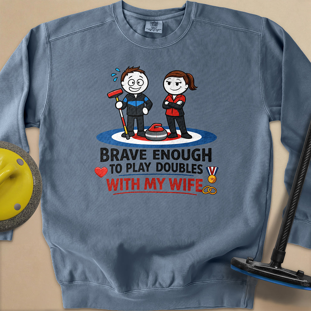 Brave Enough Unisex Garment-Dyed Sweatshirt