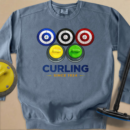 Olympic Rings Unisex Garment-Dyed Sweatshirt