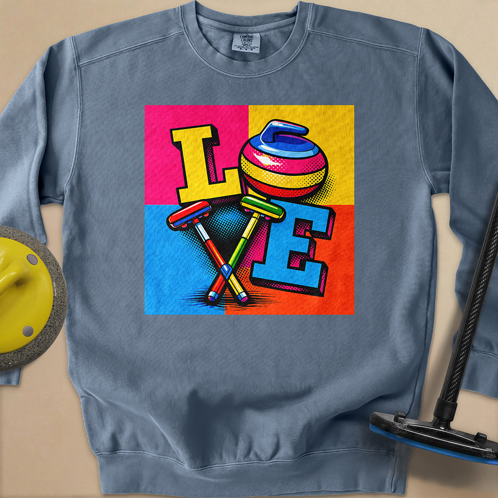 LOVE Unisex Garment-Dyed Sweatshirt