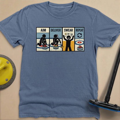 Aim Deliver Swear Repeat Unisex garment-dyed heavyweight t-shirt