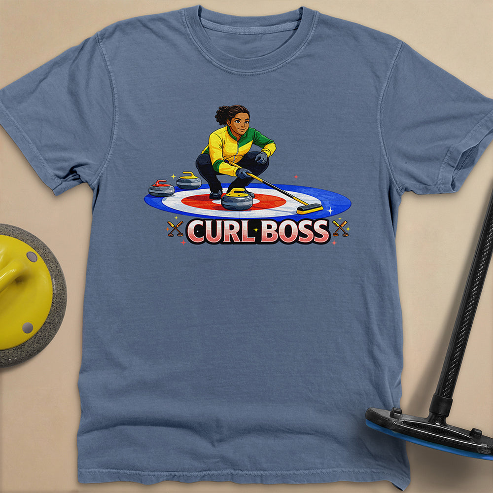 Curl Boss (B) Unisex Garment-Dyed Heavyweight T-Shirt