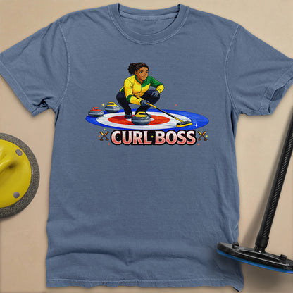 Curl Boss (B) Unisex Garment-Dyed Heavyweight T-Shirt
