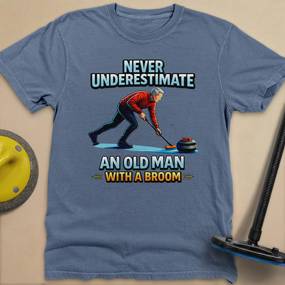 Dont't Underestimate and Old Man Unisex Garment-Dyed Heavyweight T-Shirt