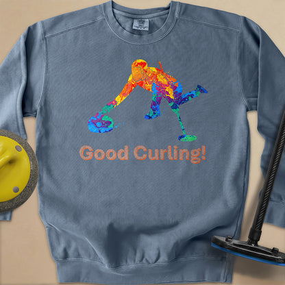 Good Curling Unisex Garment-Dyed Sweatshirt
