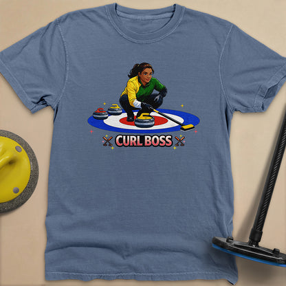 Curl Boss (A) Unisex Garment-Dyed Heavyweight T-Shirt