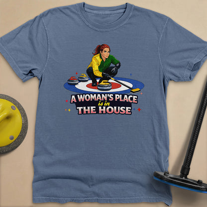 A Woman's Place is in the House Unisex Garment-Dyed Heavyweight T-Shirt
