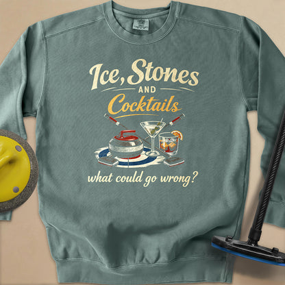 Ice, Stones and Cocktails Unisex Garment-Dyed Sweatshirt