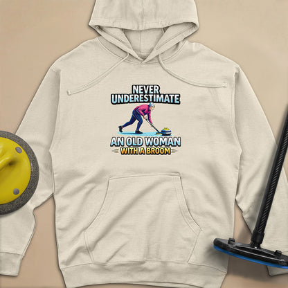 Don't Underestimate and Old Woman - Unisex Midweight Hoodie