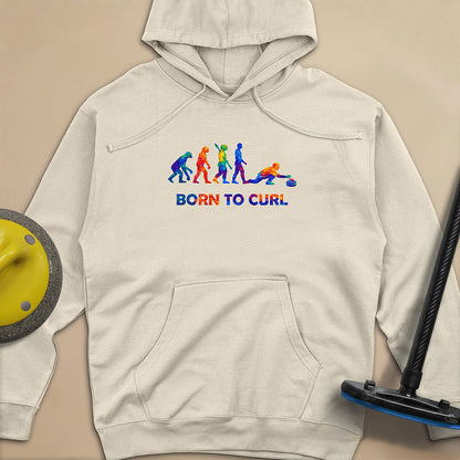 Evolution of Curling 2 Unisex Midweight Hoodie